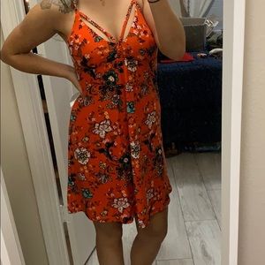 Red Orange Summer Dress - NWT